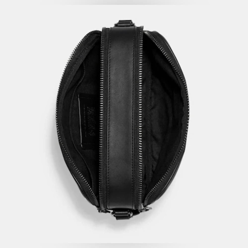 Coach mens Crossbody In Signature Canvas Gunmetal/Charcoal/Black - Picture 5 of 6